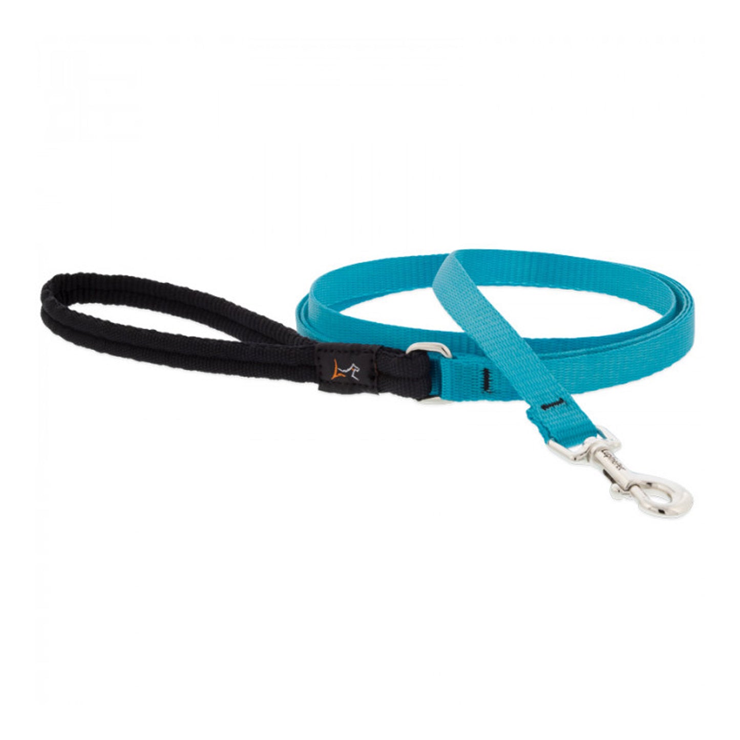 Basic Solids Padded Handle Dog Leash 4ft - 1/2" wide, Aqua