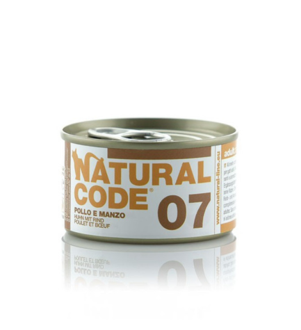 Natural Code Chicken & Beef Cooking Water Wet Cat Food - 85G