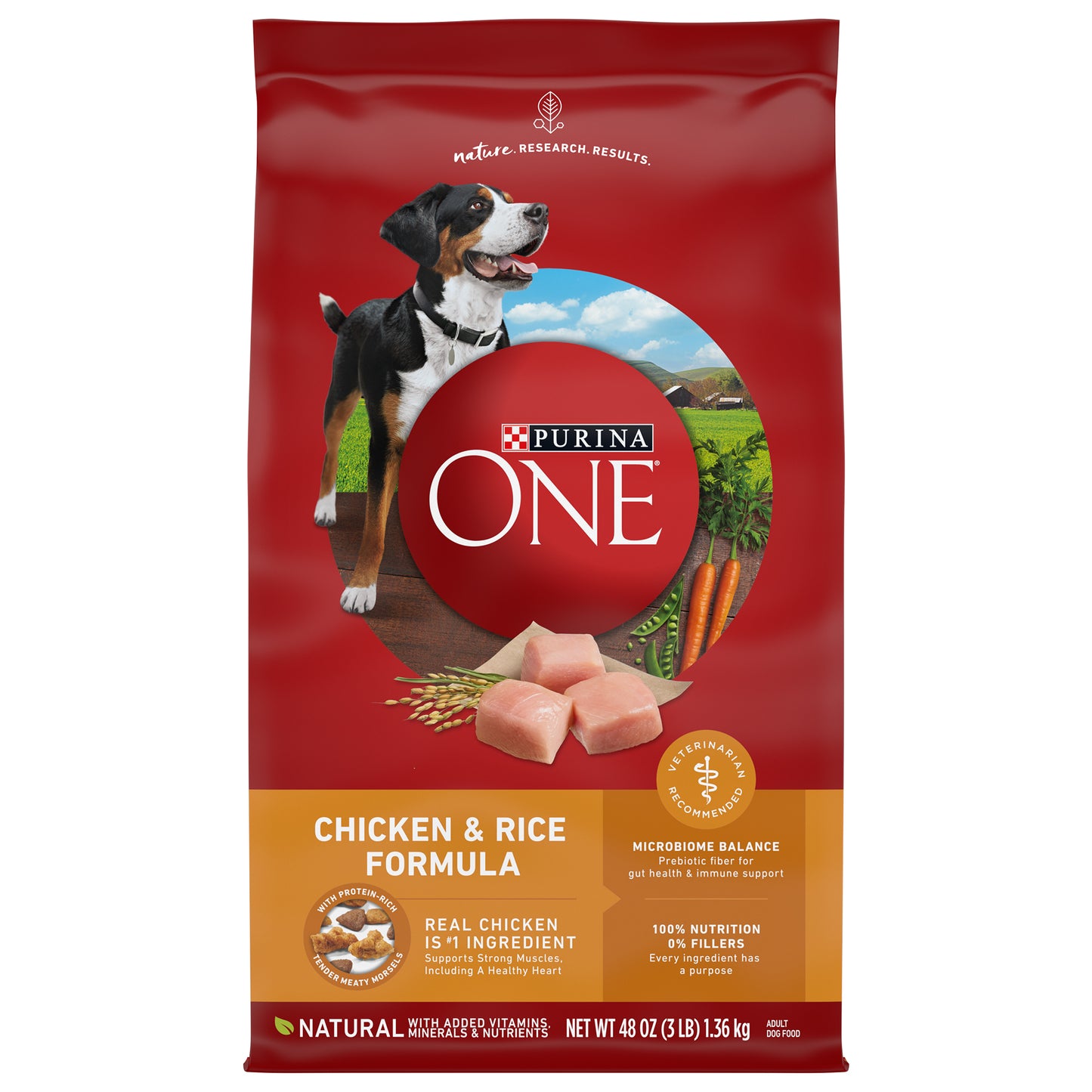 (1.36kg) Purina ONE Dry Dog Food with Chicken & Rice Formula