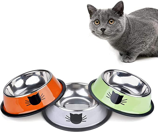 Premium Quality Pet Food and Water Bowl for Cats and Dogs - Set of 3 Bowls