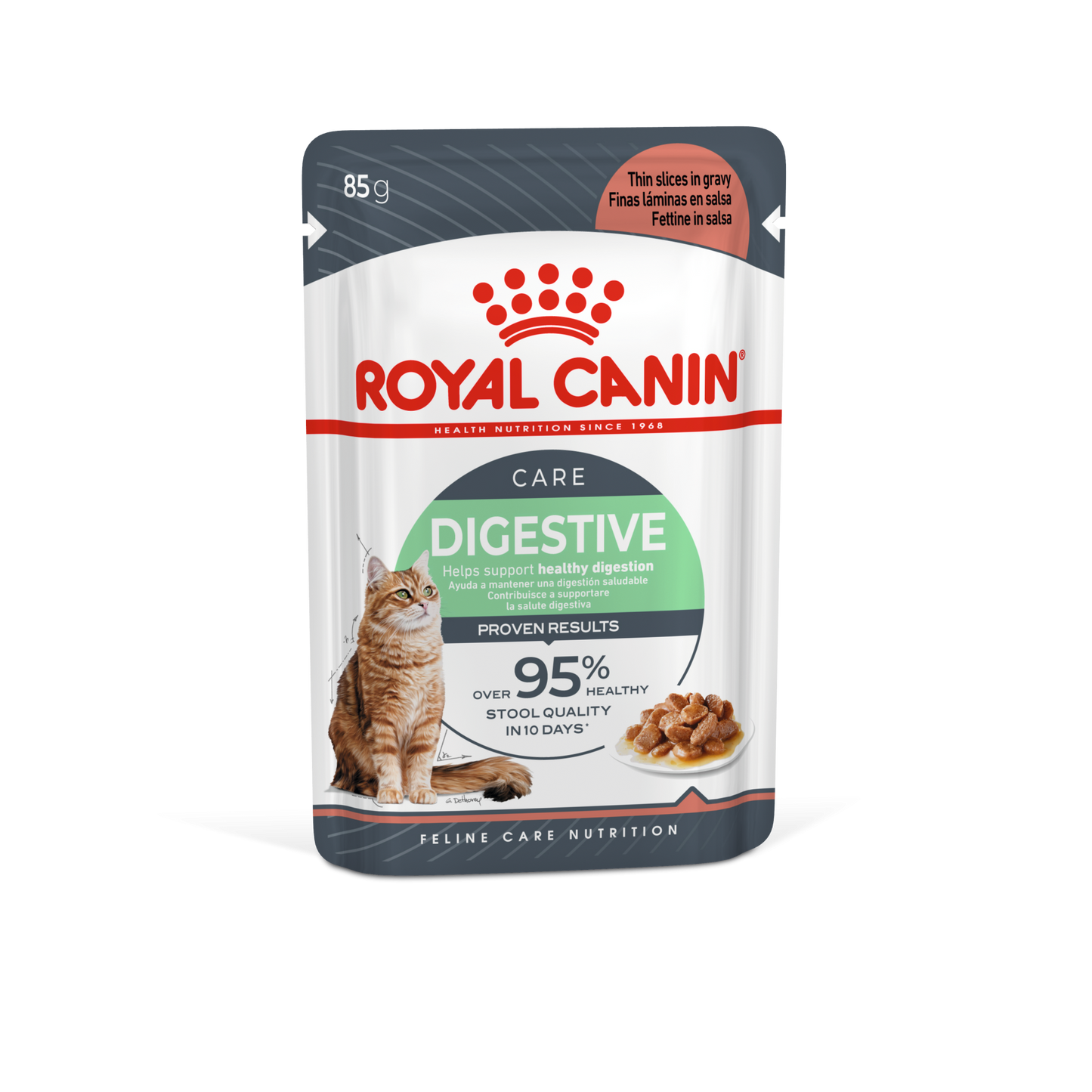 Royal Canin 12 x 85 gm Feline Care Nutrition Digest Sensitive Gravy (Wet Food Pouches)