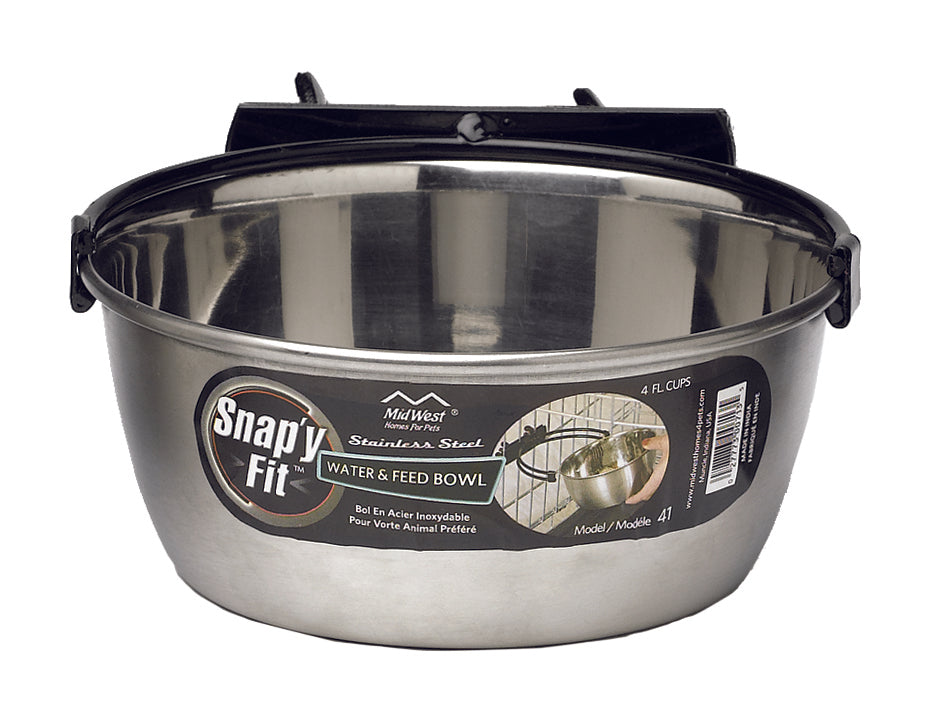 Snap'y Fit Stainless Steel Bowl - 1 Quart