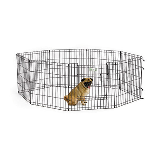 24" Black Exercise Pen with Full MAX Lock Door