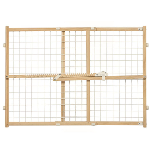 Wood and Wire Mesh Pet Gate - 24 inch