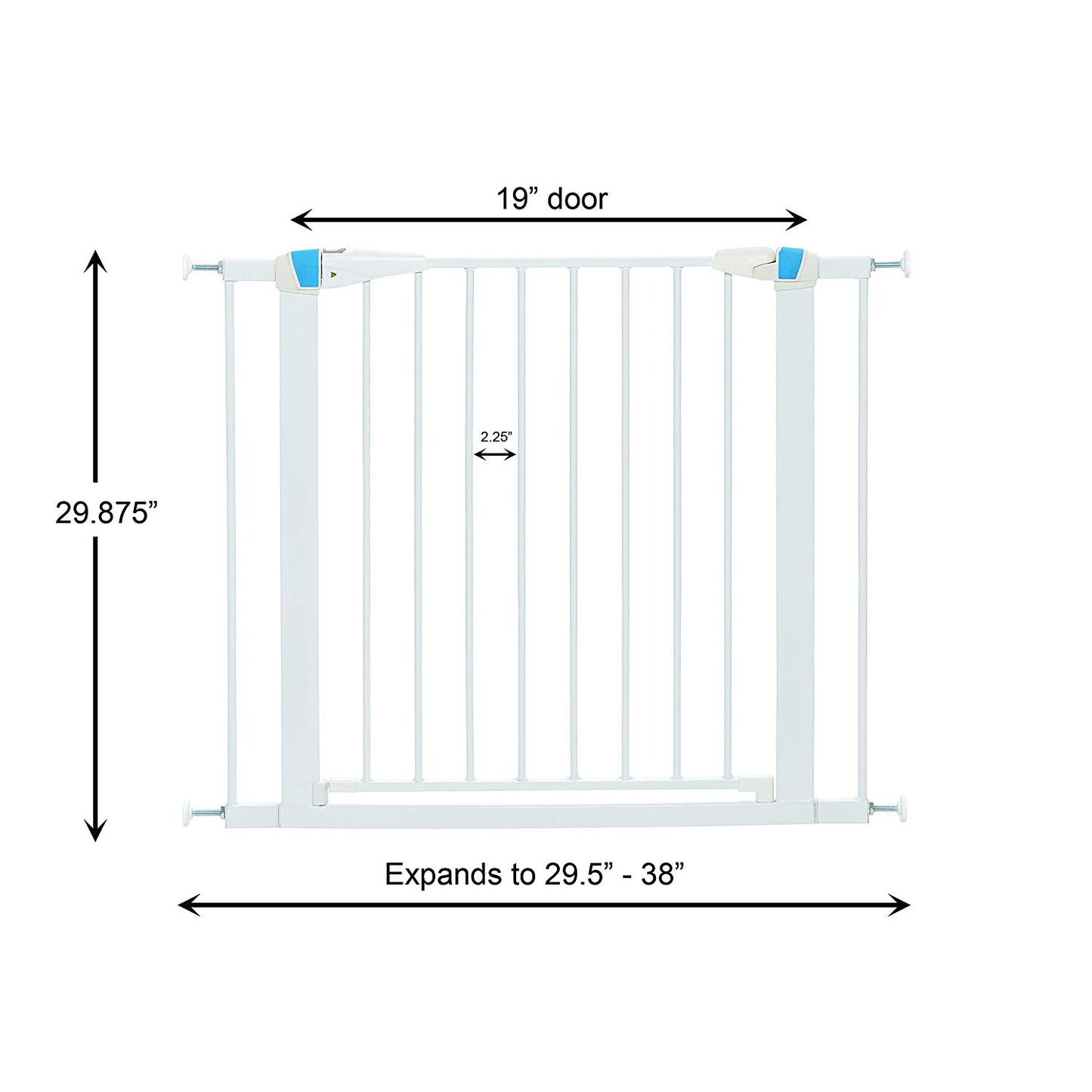 White Glow in the Dark Steel Pet Gate