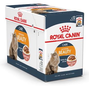 Royal Canin 12 x 85 gm Feline Care Nutrition Hair & Skin Gravy (Wet Food Pouches)