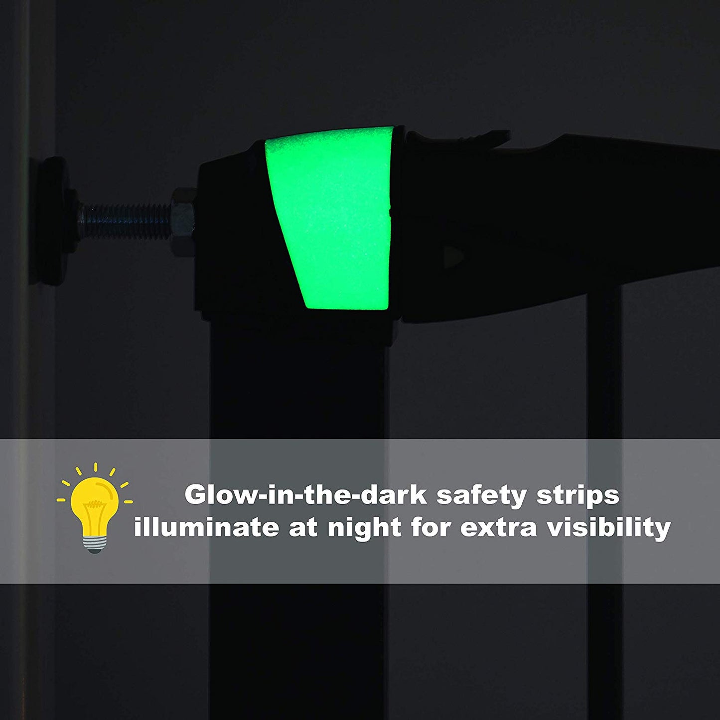 Graphite Glow in the Dark Steel Pet Gate