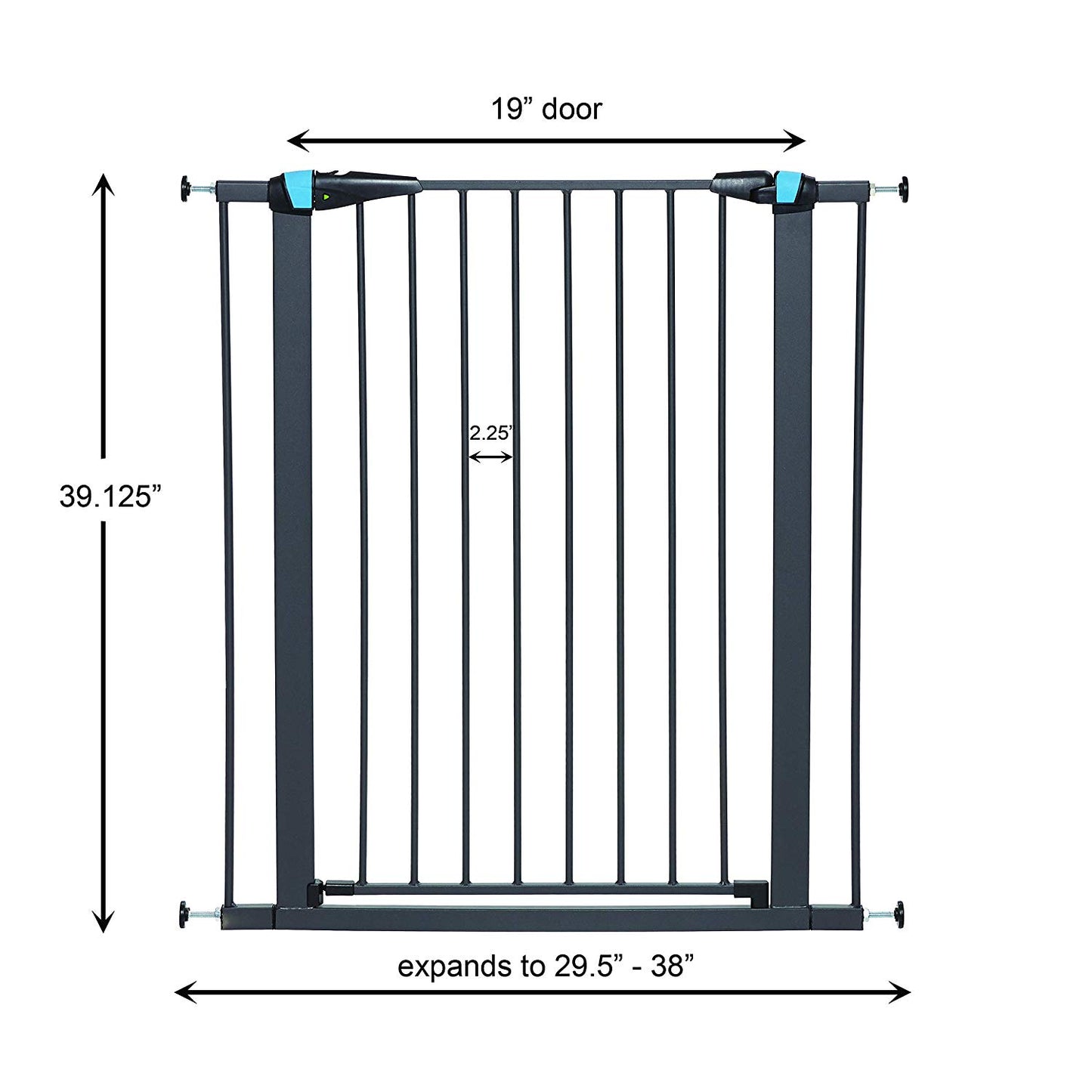 Graphite Glow in the Dark Steel Pet Gate