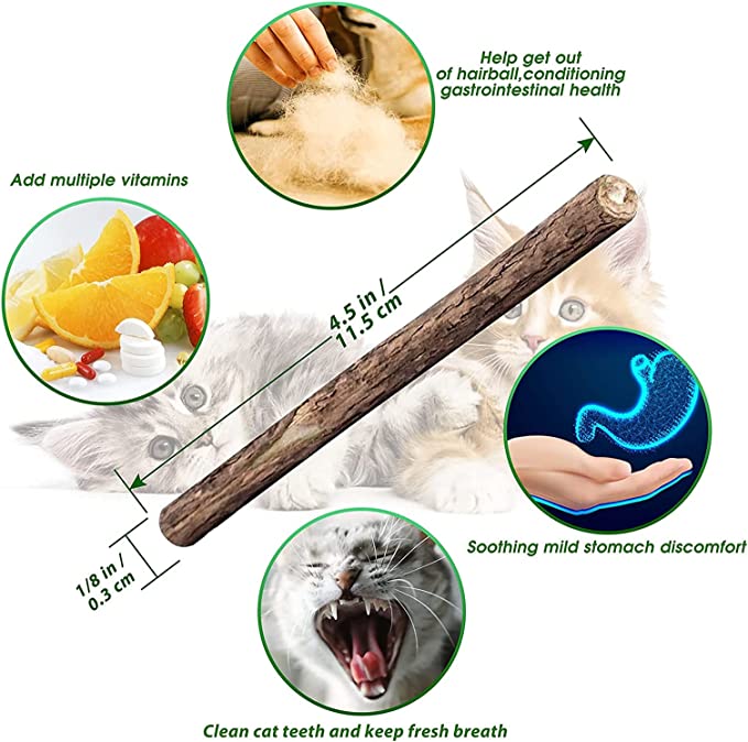Organic Catnip Sticks - 20pcs All-Natural High-Performance Chew Toys for Cats