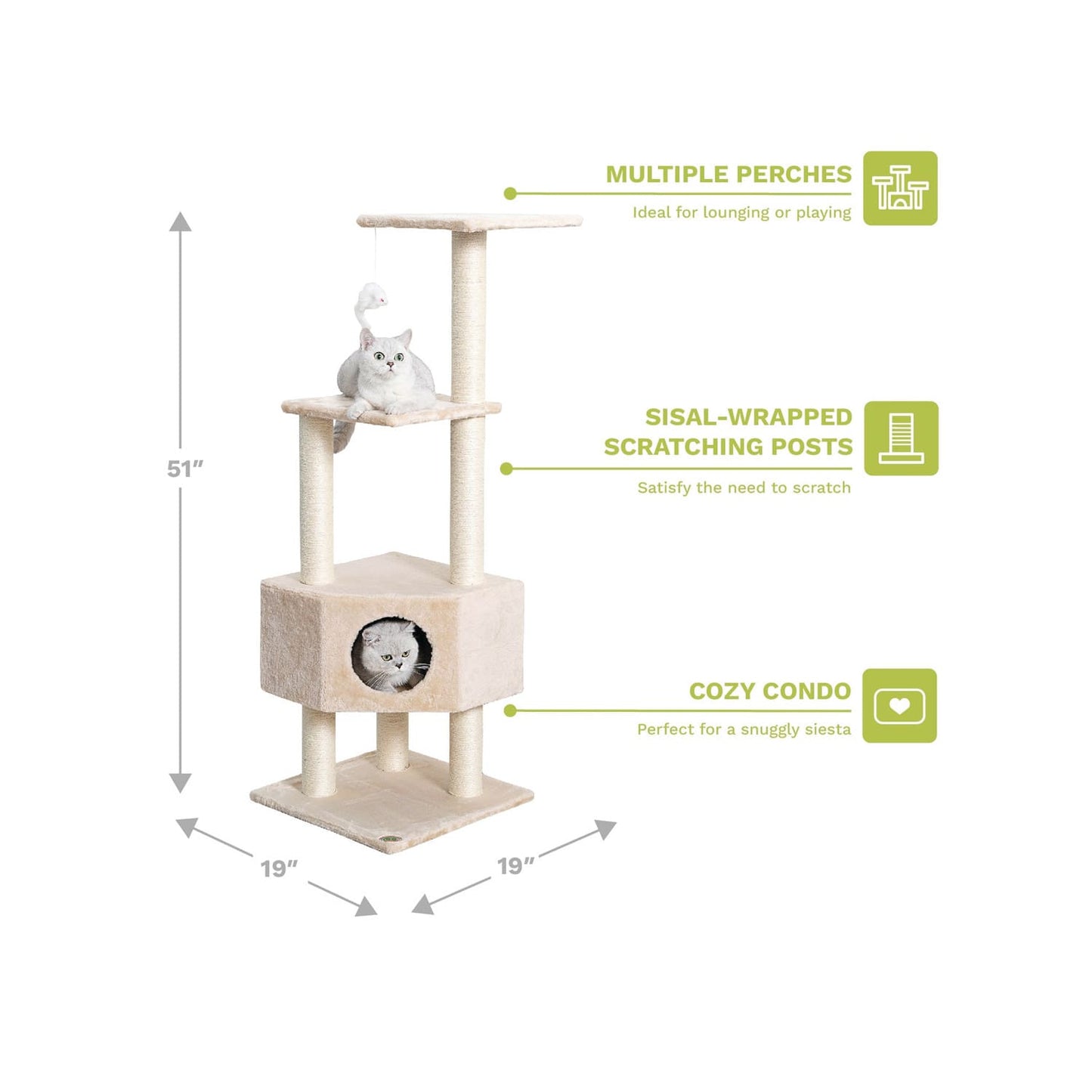 51" Cat Tree Condo