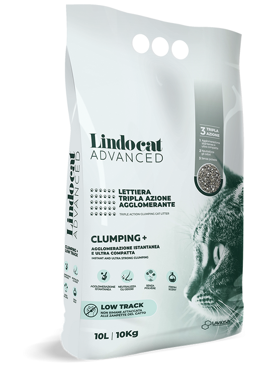 Natural Bentonite Lindocat Advanced Clumping + Low Track (Fragrance-free) 10 L