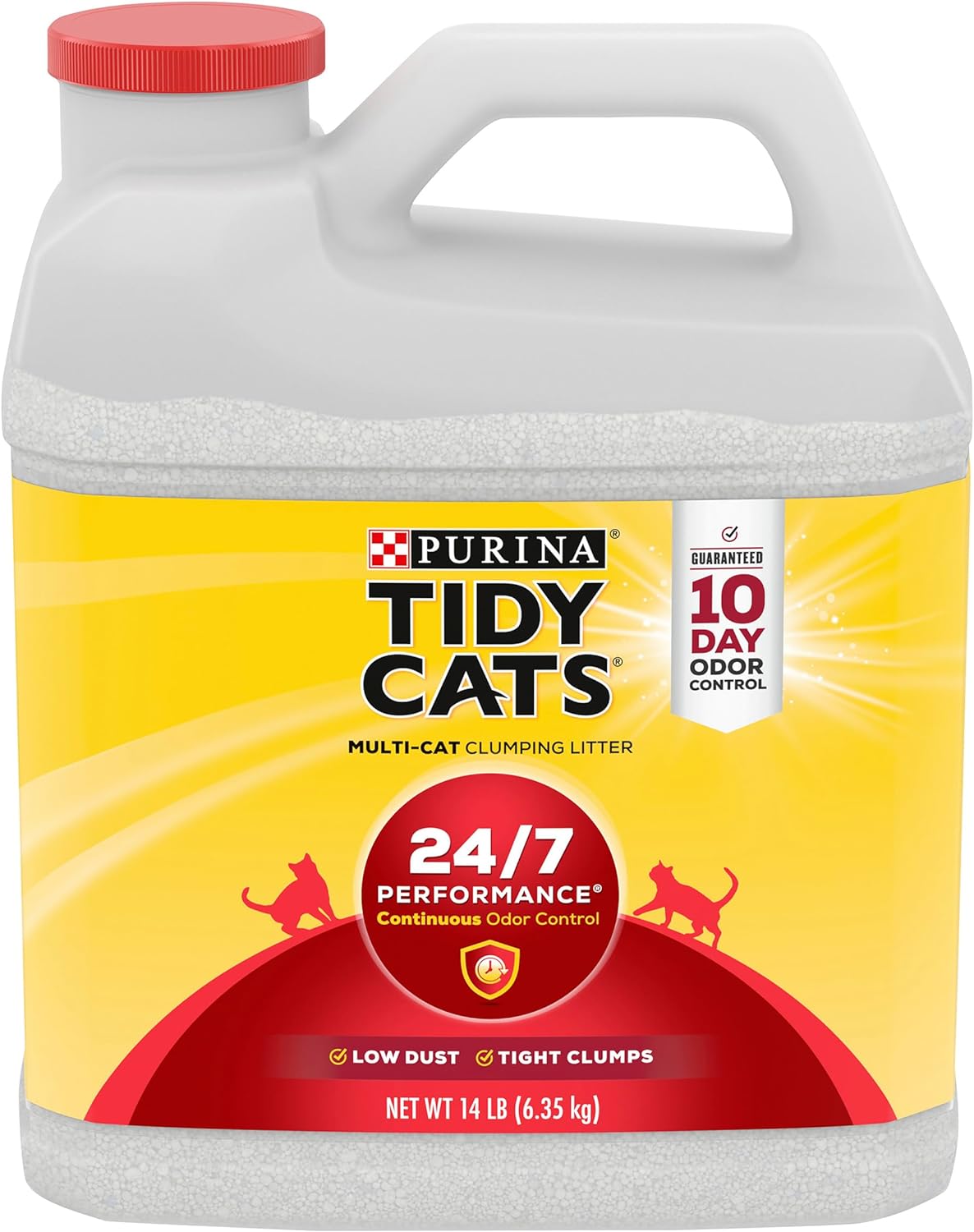 Purina Tidy 6.4kg Cats 24/7 Performance Clumping Cat Litter with 24/7 Odour Control, Low Dust, Strong Clumping