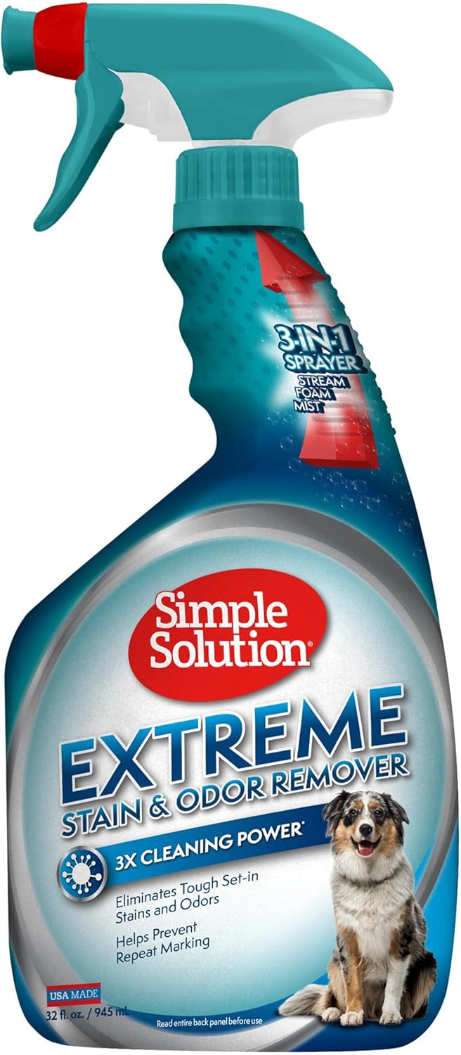 Simple Solution Extreme Dog & Cat Stain Odour Remover, 32 Oz, White