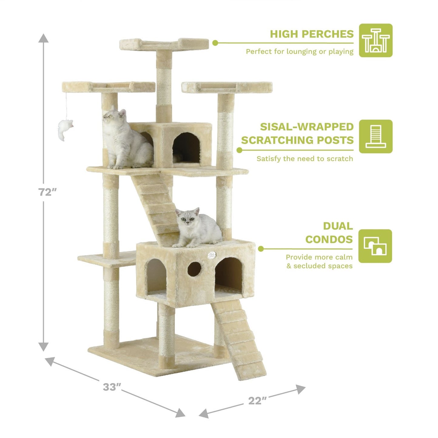 72" Cat Tree Condo