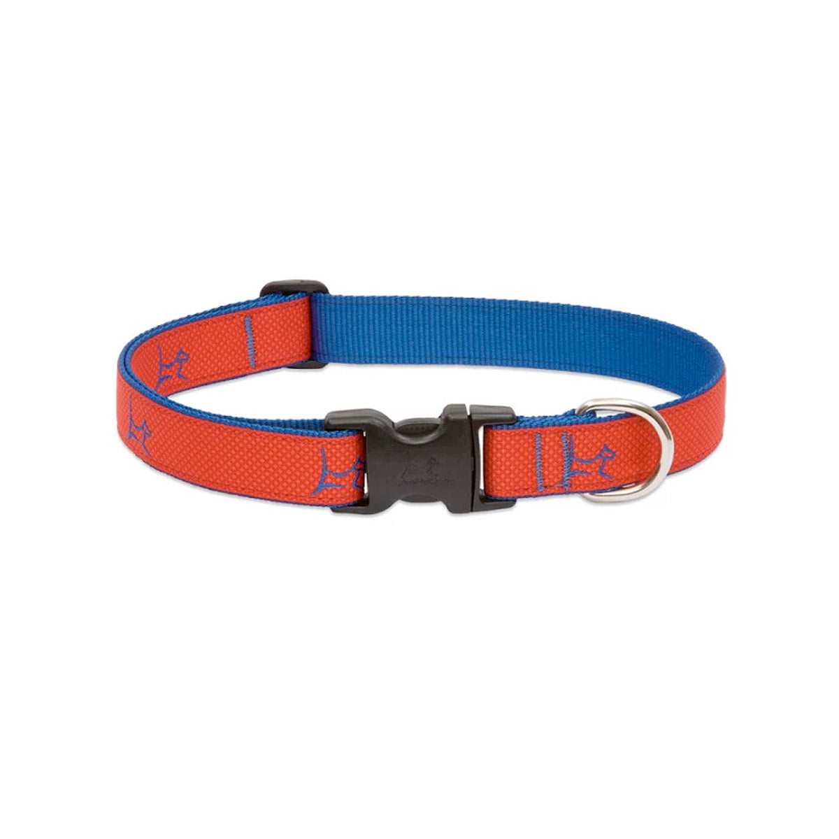 LupinePet 1/2" (Width)  8-12"(Neck) Adjustable Collar for Small Dogs - Derby Red