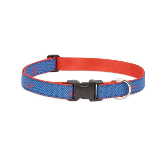 LupinePet 1/2" (Width)  8-12"(Neck) Adjustable Collar for Small Dogs - Newport Blue