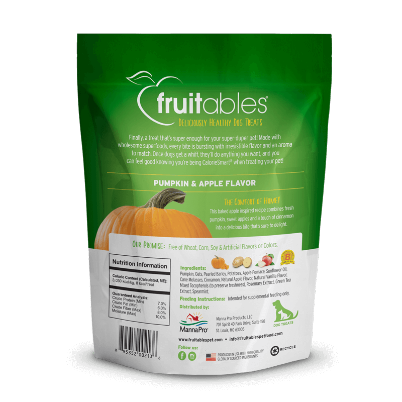 Fruitables Dog Treats Pumpkin  &  Apple 198gr