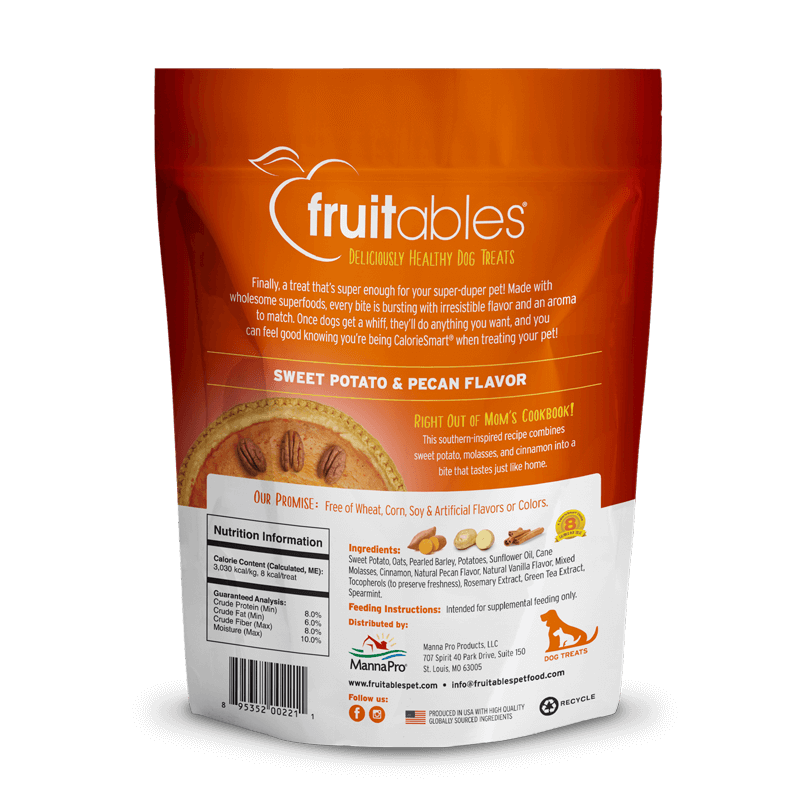 Fruitables Dog Treats Sweet potato &  Pecan 198gr
