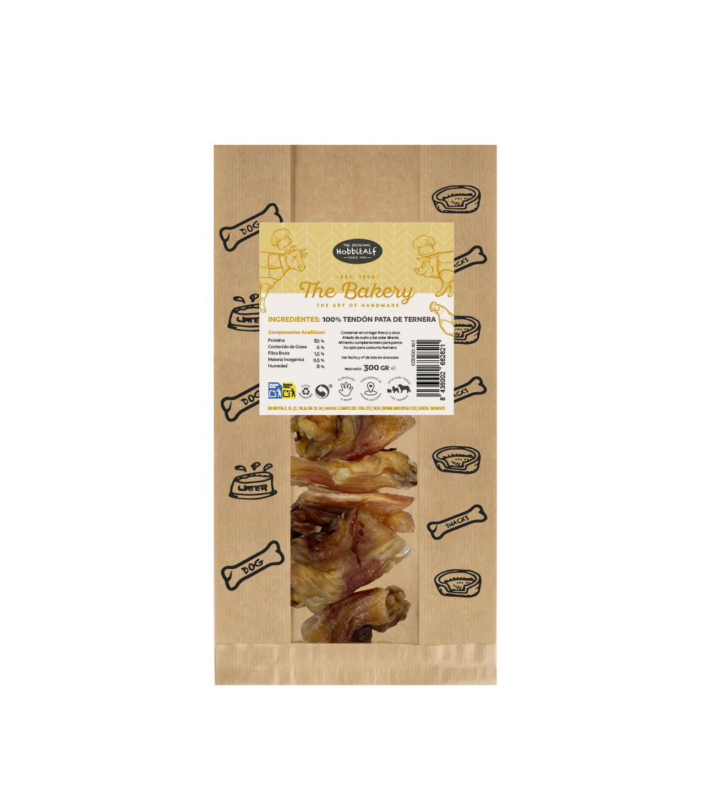 Hobbitalf Air Dried Beef Leg Tendon Dog Treats - 300G