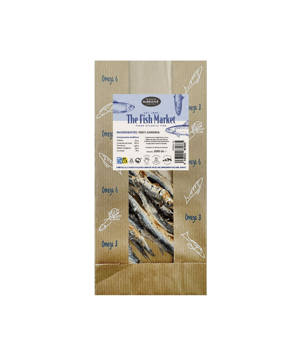 Hobbitalf Air Dried Sardines Dog Treats - 200G