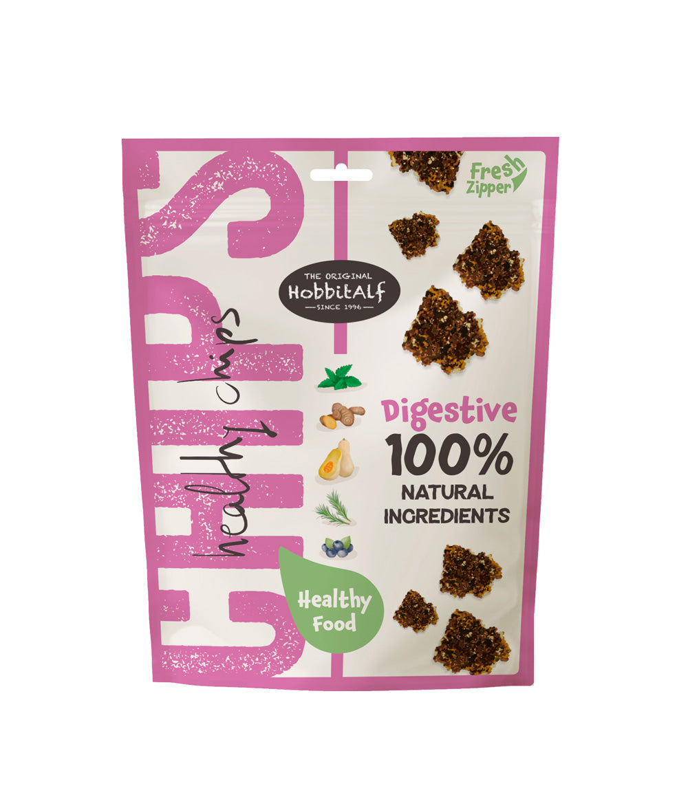 Hobbitalf Healthy Chips Digestive Dog Treats - 180G