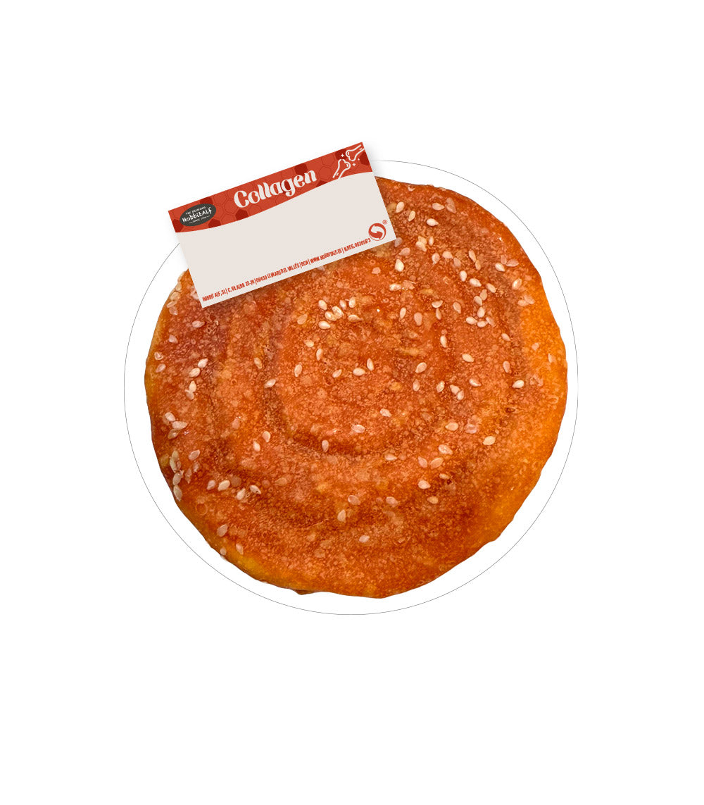 Hobbitalf Collagen Cinnamon Roll with Chicken & Sesame Dog Treats - 10CM