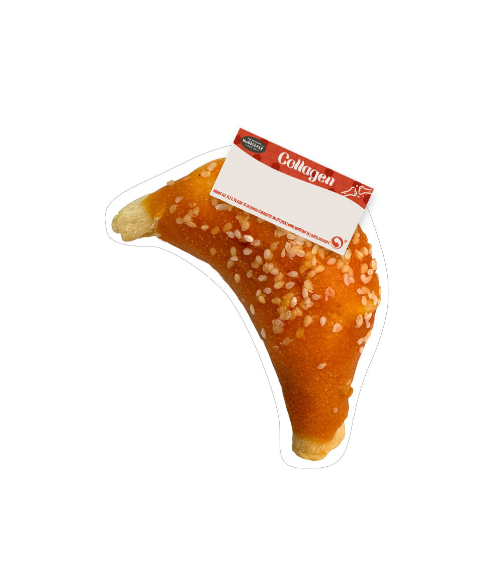 Hobbitalf Collagen Croissant with Chicken & Sesame Dog Treats - 10CM