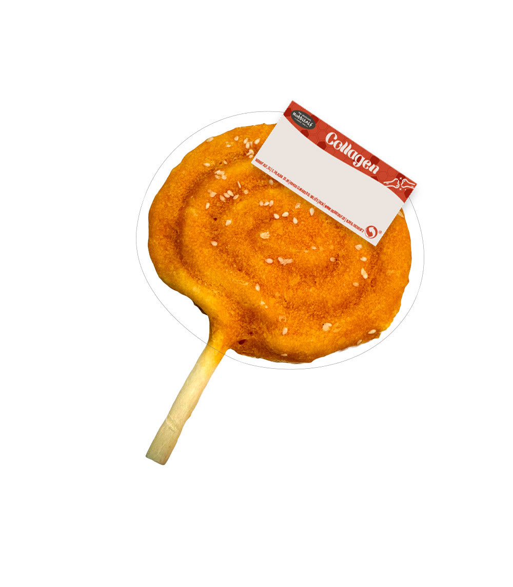 Hobbitalf Collagen Lollipop with Chicken & Sesame Dog Treats - 10CM