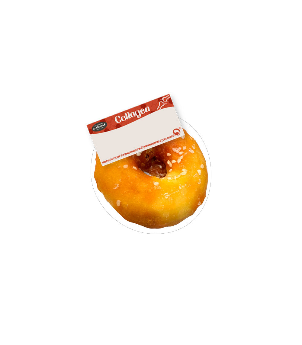 Hobbitalf Mini Collagen Donut with Chicken & Sesame Dog Treats - 5CM