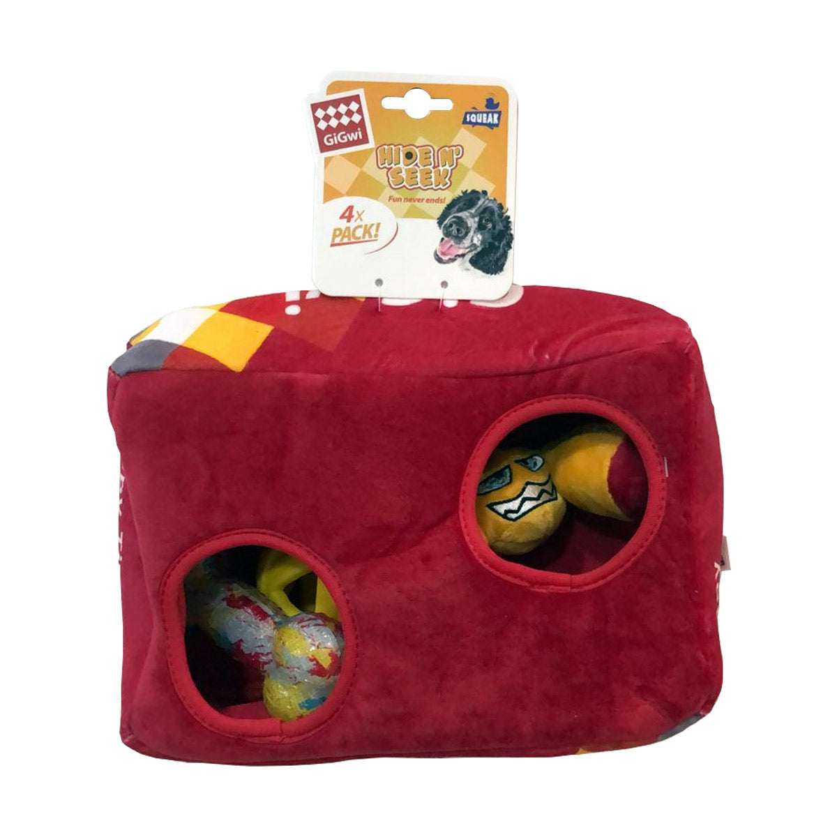 Hide N Seek G Box with Plush Toy Breezy Ball & TPR Bone inside