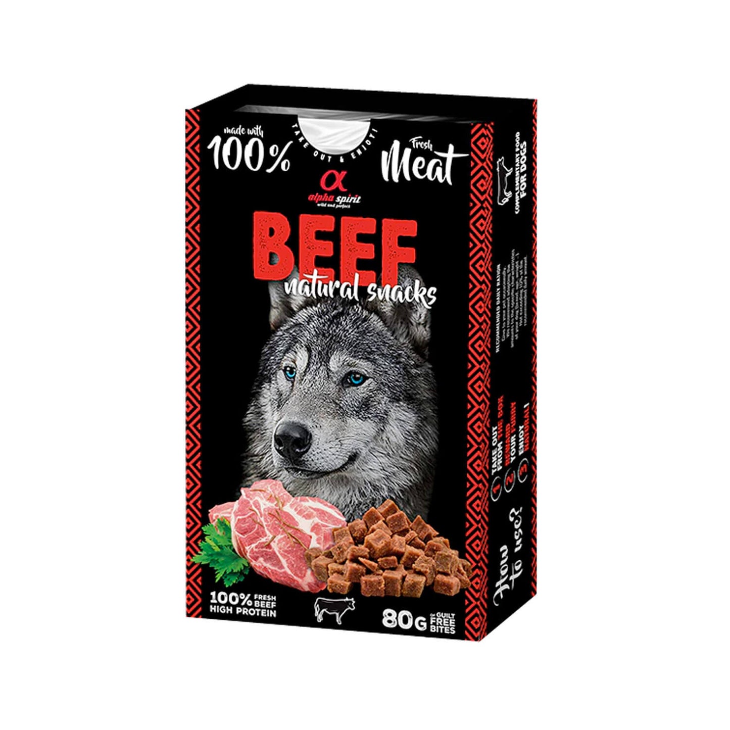 Alpha Spirit Natural Snacks for Dogs - Beef