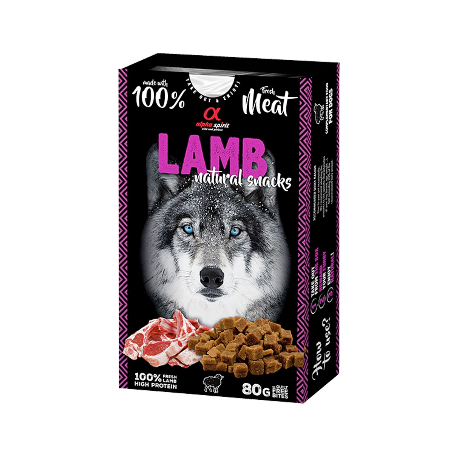 Alpha Spirit Natural Snacks for Dogs - Lamb