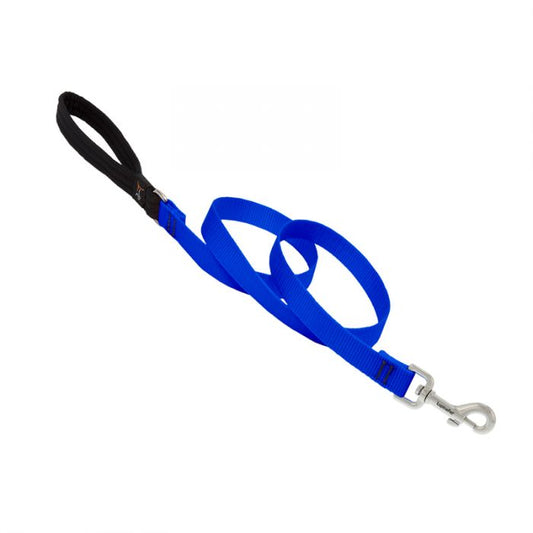 Basic Solids Padded Handle Dog Leash 4ft - 3/4" wide, Blue
