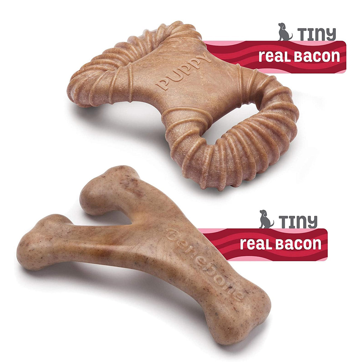Benebone Puppy 2-Pack Dental Chew/Wishbone (Tiny) - Bacon