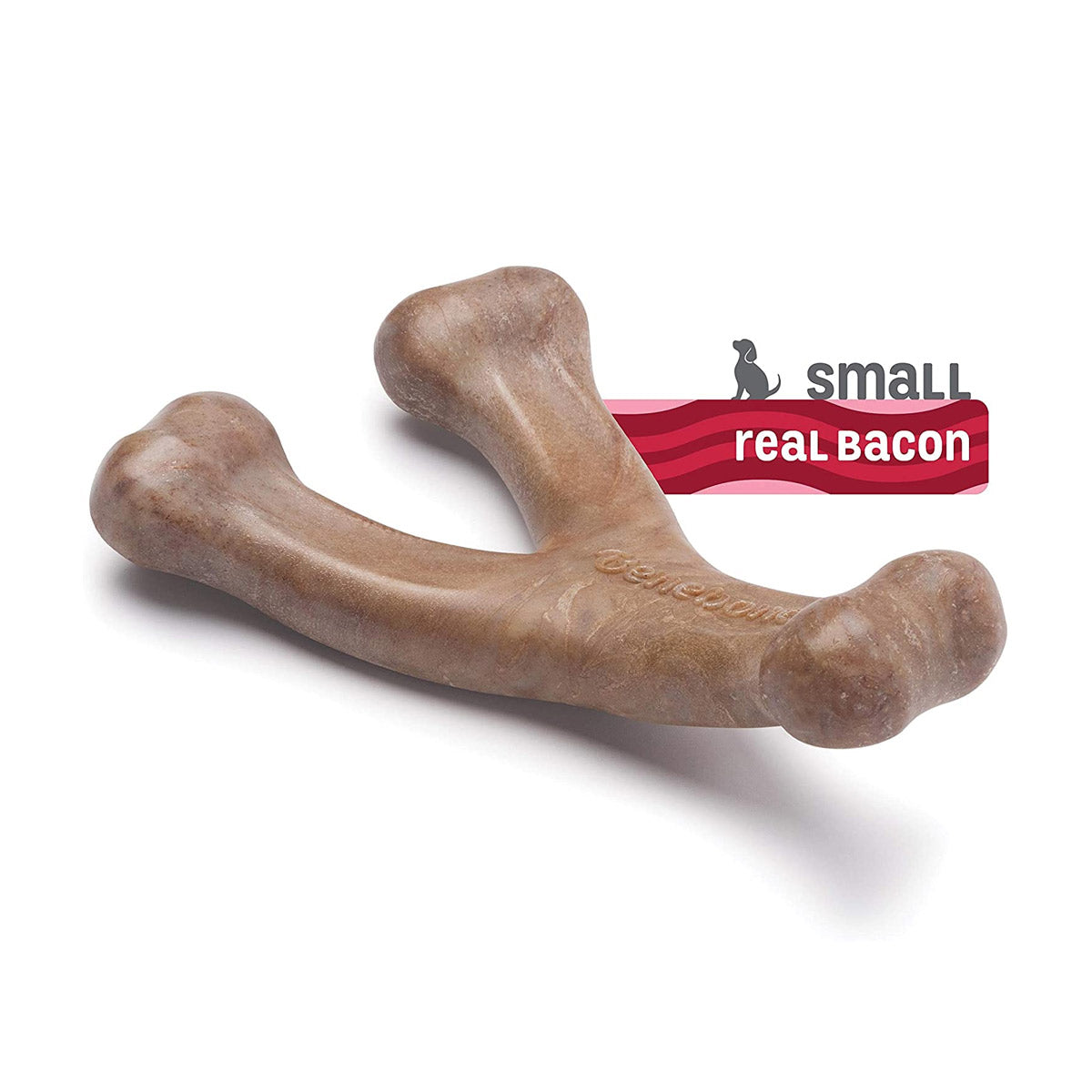 Benebone Puppy Wishbone Dog Chew Toy - Bacon