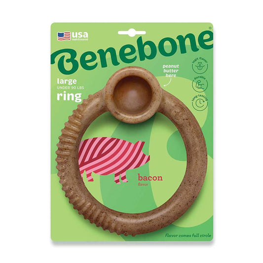 Benebone RING Dog Toy - Bacon