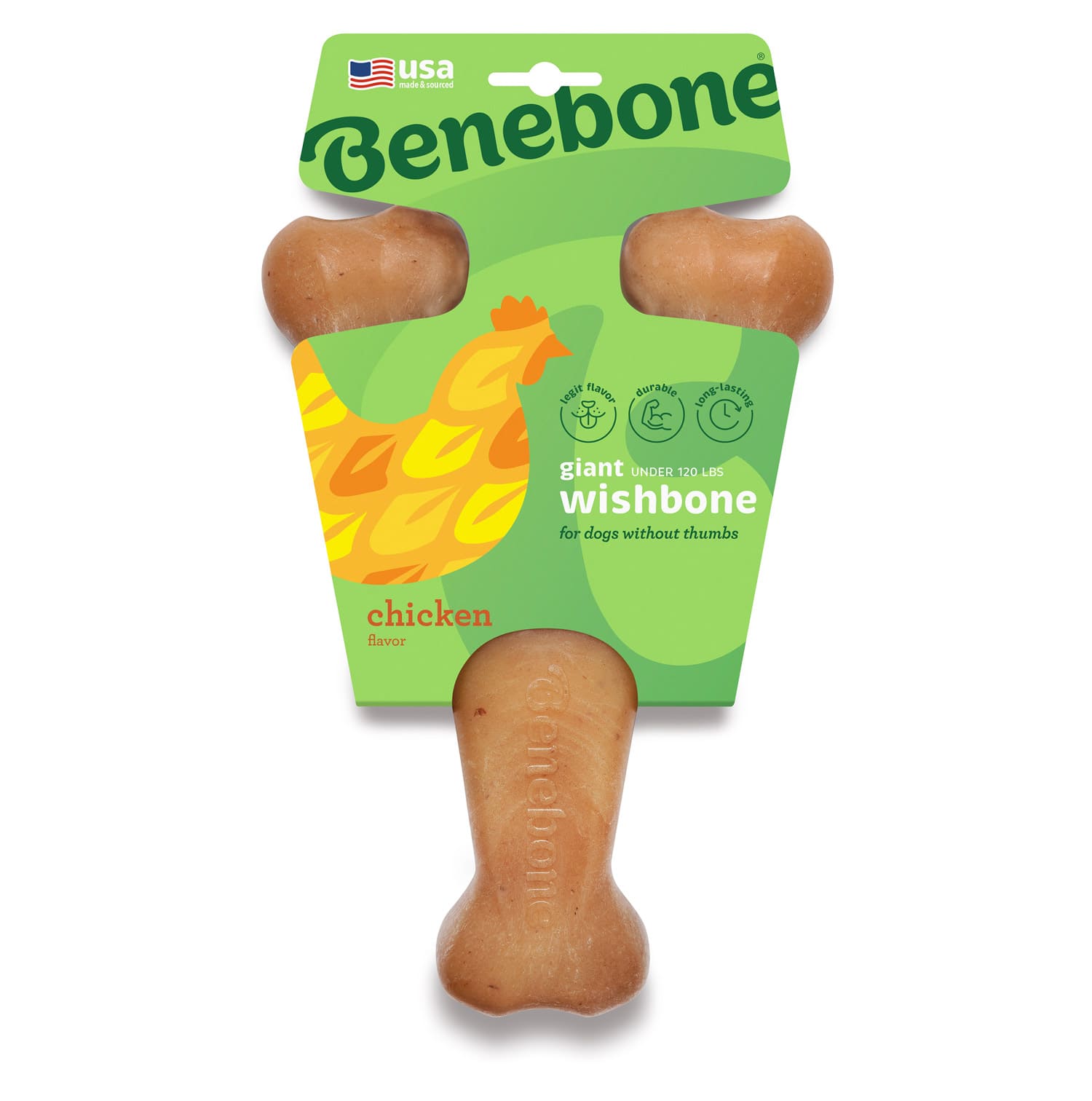 Benebone Wishbone Dog Chew Toy - Chicken