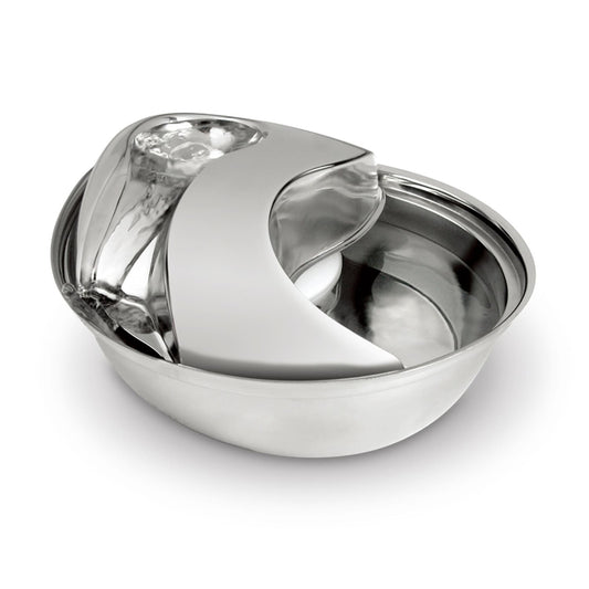 Big Raindrop Durable Pet Fountain 96oz (Stainless Steel)