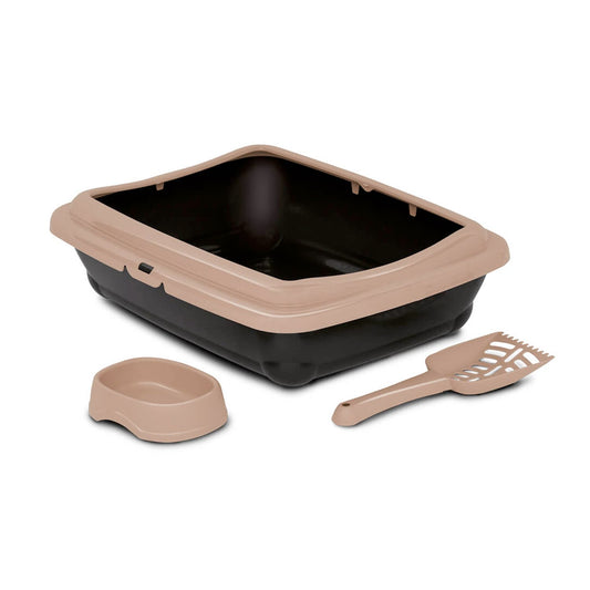 BIRBA KIT (Litter Box + Scoop + Bowl) - Tan