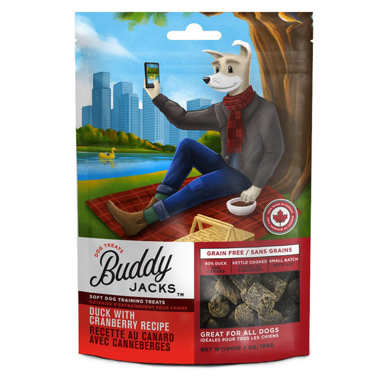 Buddy Jacks Soft and Chewy Dog Treats - Duck with Cranberry 7oz / 198gm