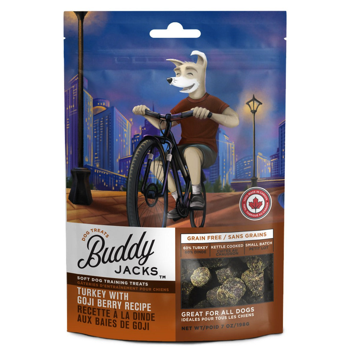 Buddy Jacks Soft and Chewy Dog Treats - Turkey with Goji Berry 7oz / 198gm