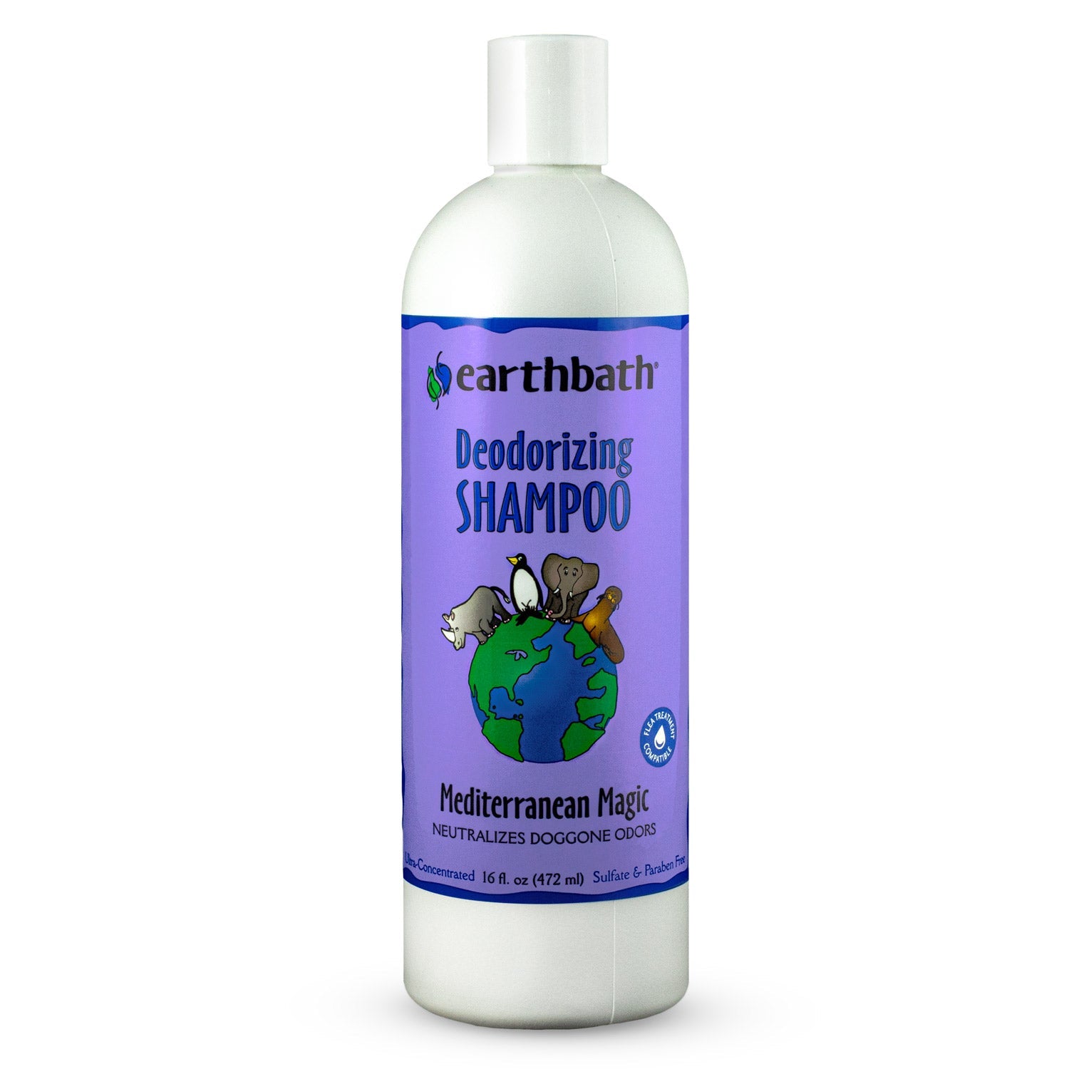 earthbath Deodorizing Shampoo Mediterranean Magic Neutralizes Doggone Odors Made in USA 16 oz