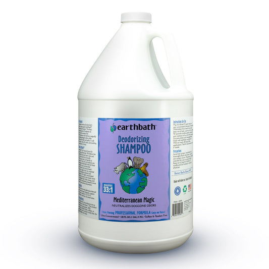 earthbath Deodorizing Shampoo Mediterranean Magic Made in USA 128 oz (1 Gallon )