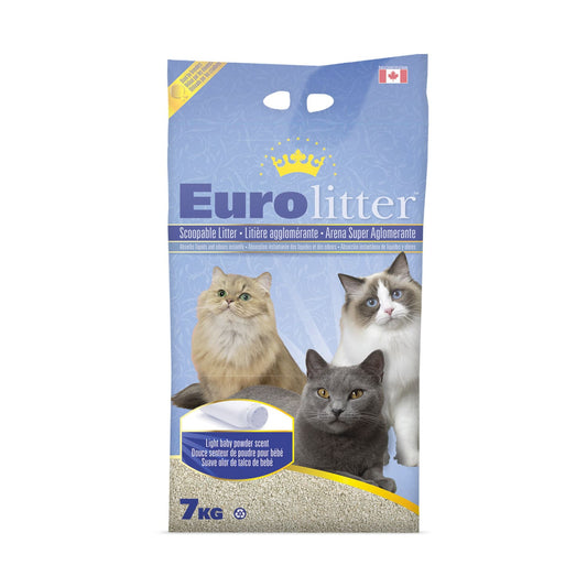 Eurolitter Premium Cat Litter - Babypowder - 7Kg