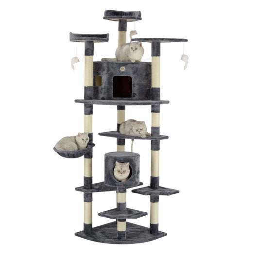 Go Pet Club 80" Classic Cat Tree House Furniture with Sisal Scratching Post