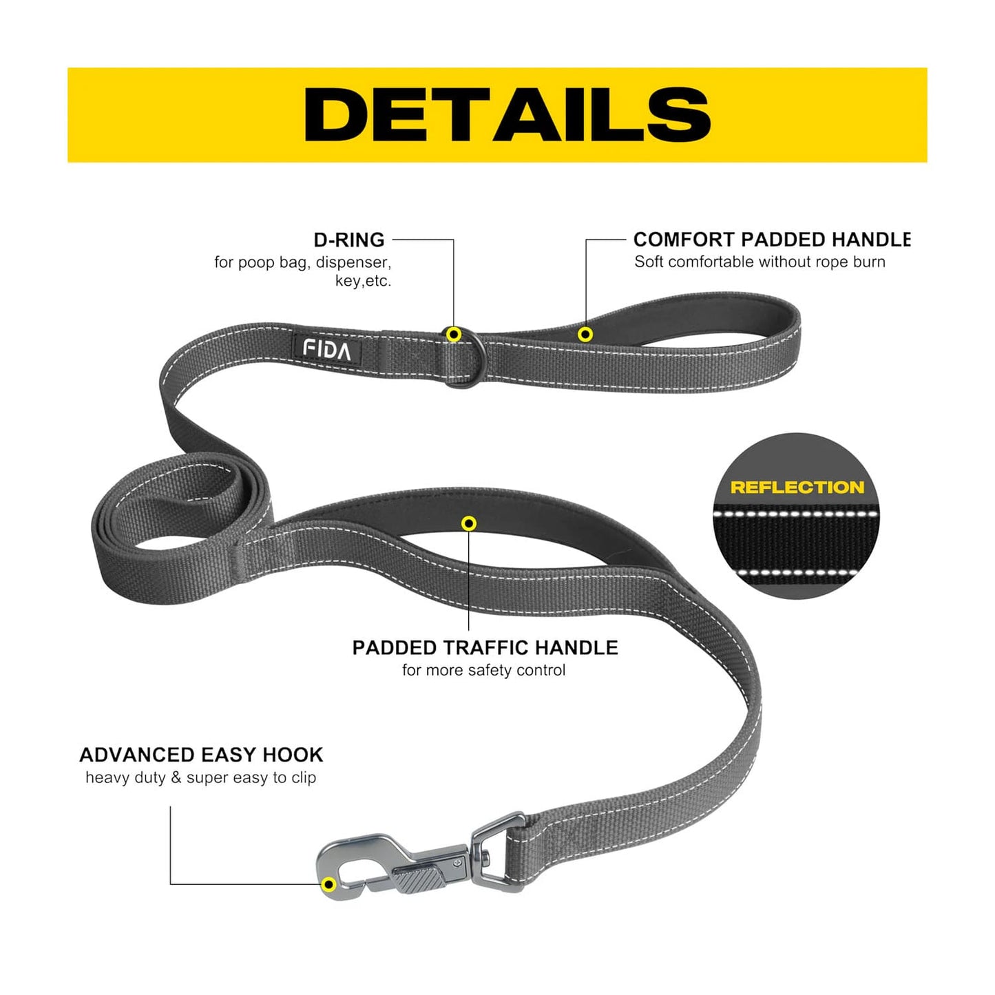 Fida Heavy Duty Dog Leash
