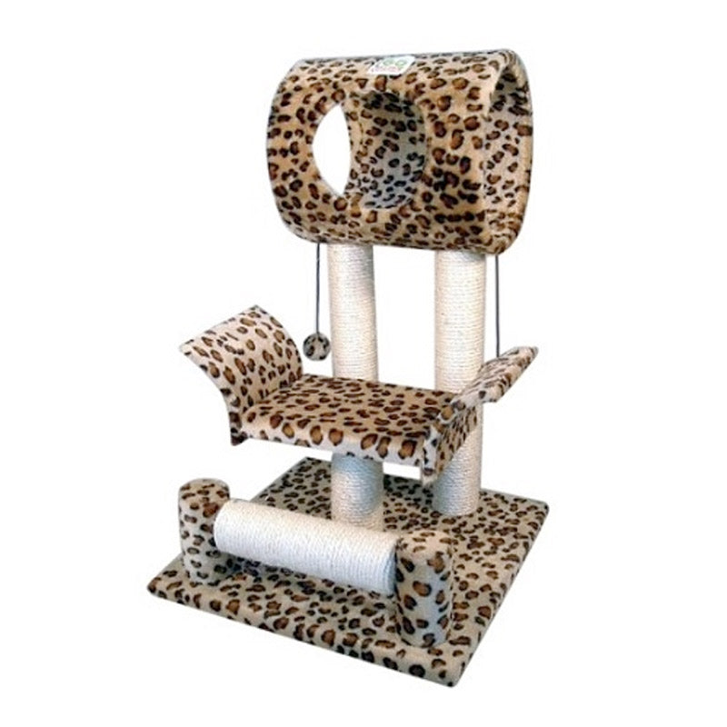 28" Cat Tree Condo - Leopard