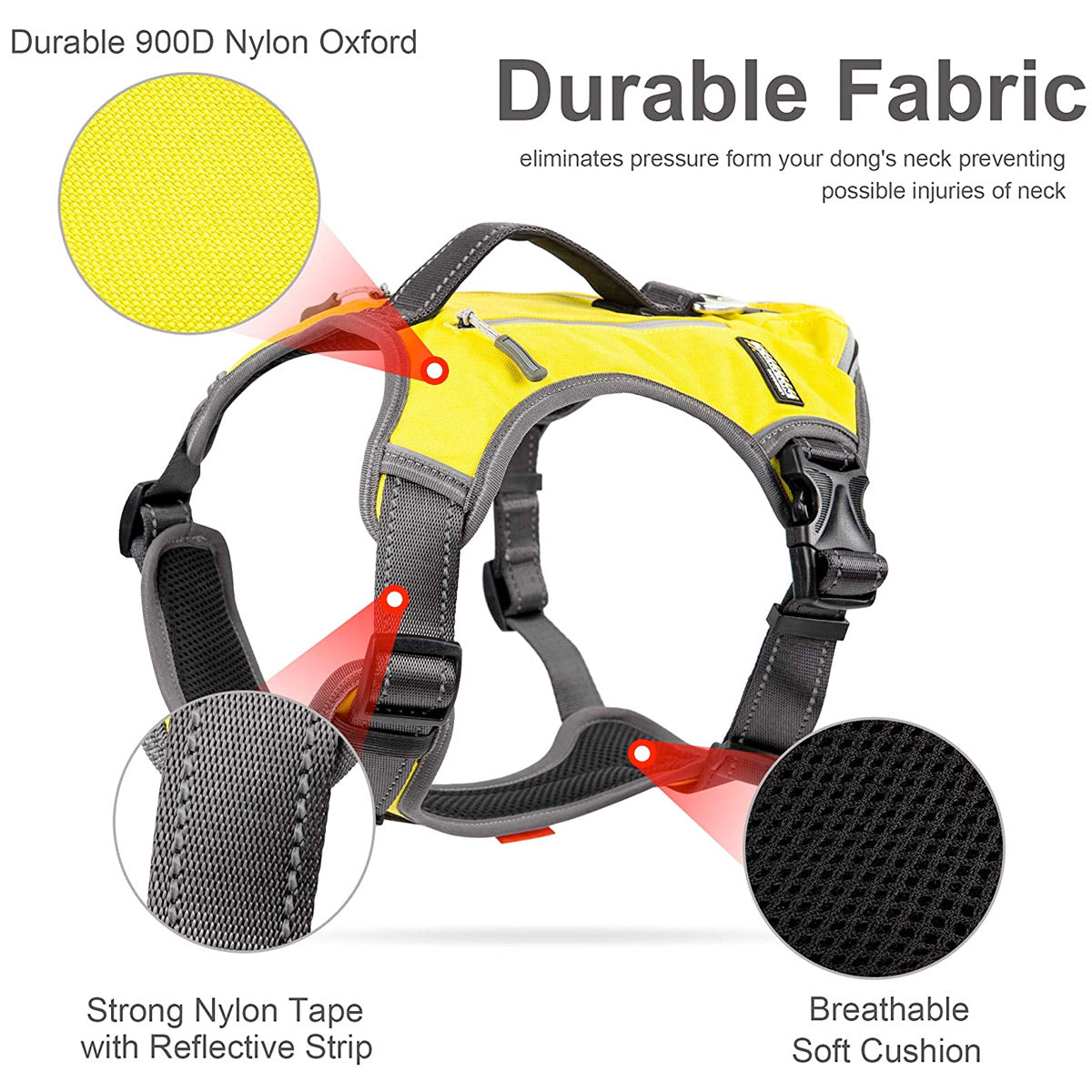 Fida Dog Harness - Yellow