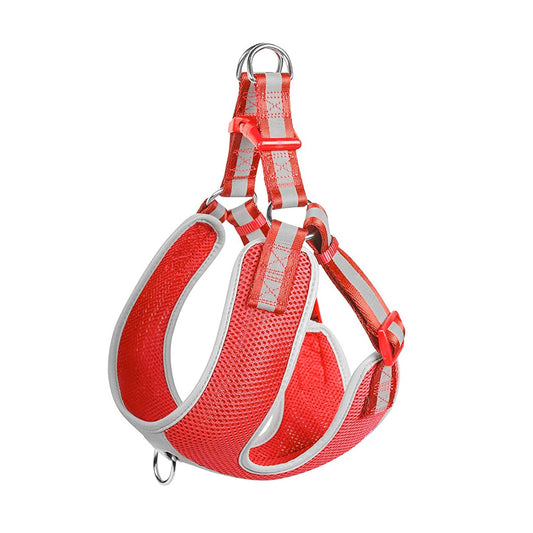 Fida Step-in Dog Harness - Reflective - Red, S