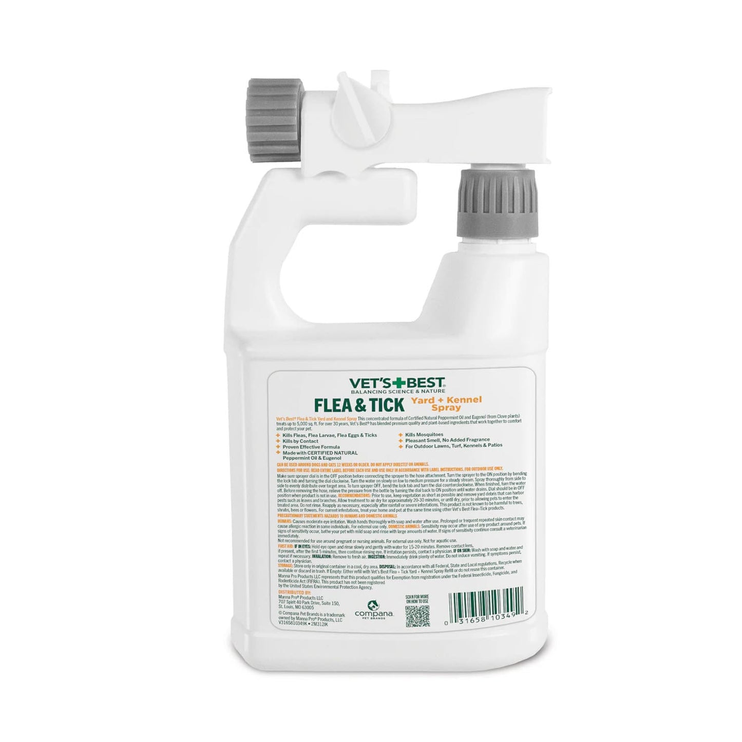 Vet's Best Flea + Tick Yard & Kennel Spray  (32 oz)